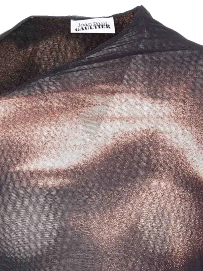 Jean Paul Gaultier "body Dust" Print Top In Black