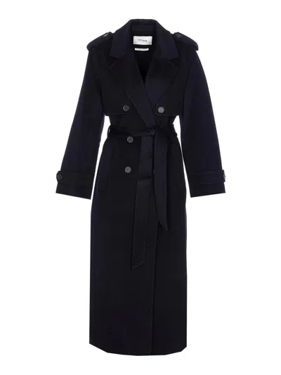 Ivy & Oak Blue Colette Coat Double Breasted In Blue