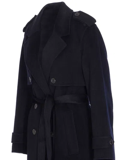 Ivy & Oak Blue Colette Coat Double Breasted In Blue