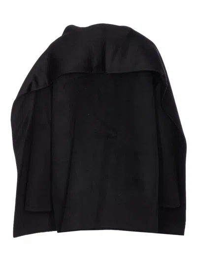 The Dynamis Studio Black Antwerp Coat Frontal Buttons Closure In Black
