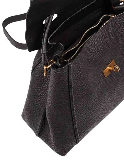 Visonà Handbag 21571 In Black Leather In Black