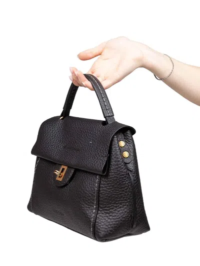 Visonà Handbag 21570 In Black Leather In Black