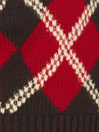 Guest In Residence Argyle Checked Wool And Cashmere-blend Vest In Red