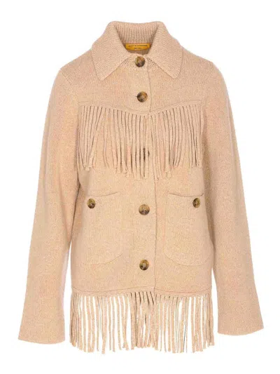 Guest In Residence Western Fringe Puffer Jackets Beige In Brown