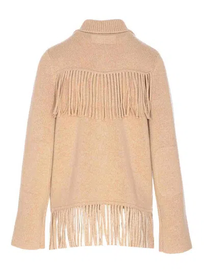 Guest In Residence Western Fringe Puffer Jackets Beige In Brown