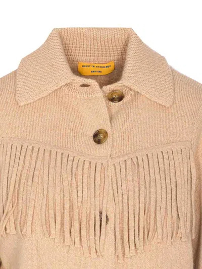 Guest In Residence Western Fringe Puffer Jackets Beige In Brown