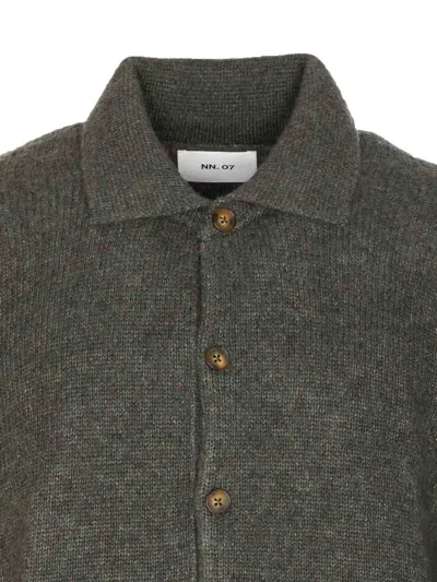 Nn07 Green Viggo Cardigan Frontal Buttons Closure In Multi