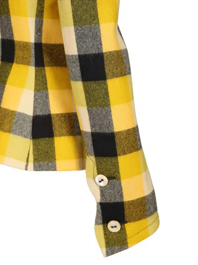Vivienne Westwood Georgia Jacket Check Wool Pixel-check 44 Women In Yellow