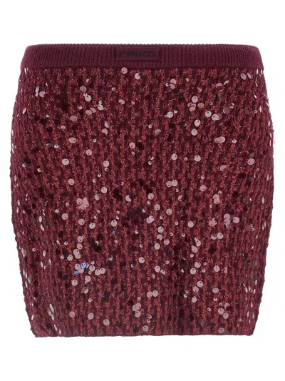 Pinko Gimme Skirts Bordeaux In Burgundy