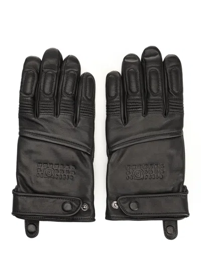 Mm6 Maison Margiela Gloves Black In Black