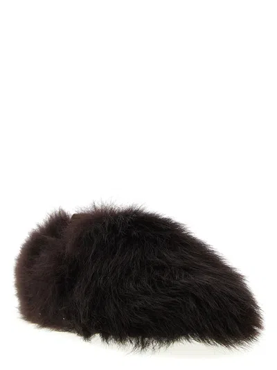 Tod's Gommino Sheep Fur Loafers In Brown