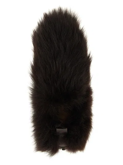 Tod's Gommino Sheep Fur Loafers In Brown