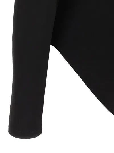 Marine Serre Stretch Viscose Bodysuit Keyhole Detail In Black