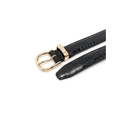 Nili Lotan Leather Belts In Black