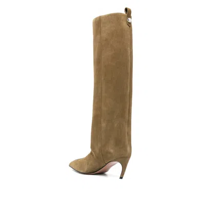 Attico Leather Boots In Brown