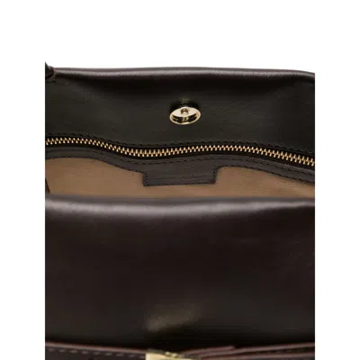 Manu Atelier Leather Tote Bags In Brown