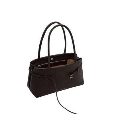Manu Atelier Leather Tote Bags In Brown