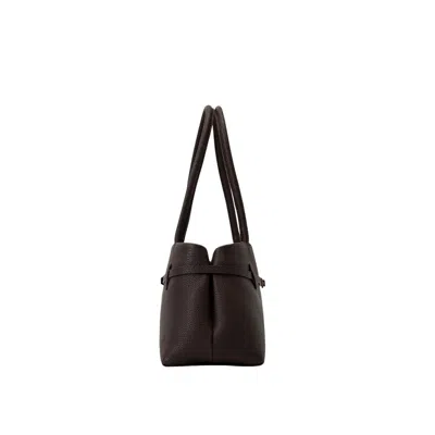 Manu Atelier Leather Tote Bags In Brown