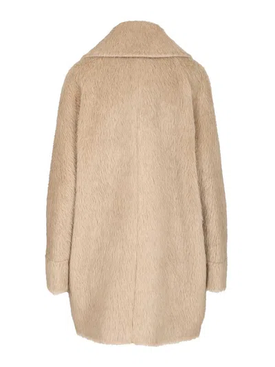 Tagliatore Lillian Double Breasted Ovetto Coats Beige In Brown