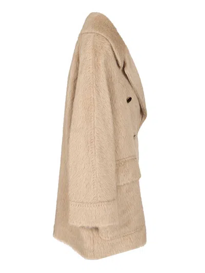 Tagliatore Lillian Double Breasted Ovetto Coats Beige In Brown