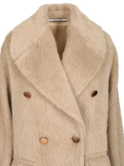Tagliatore Lillian Double Breasted Ovetto Coats Beige In Brown