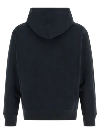 Moncler Grenoble Logo Embroidered Long-sleeved Hoodie In Black