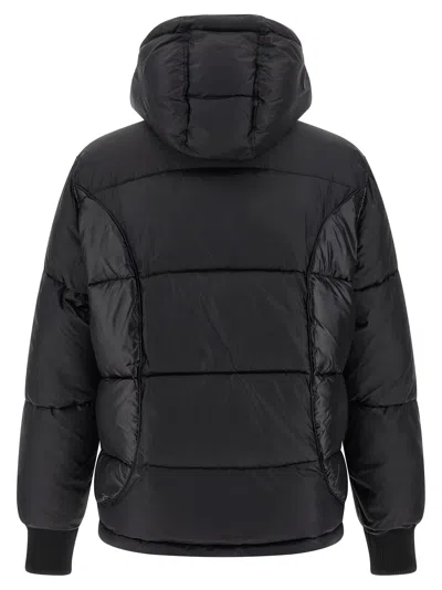 Philipp Plein Logo Patch Down Jacket Puffer Jackets Black In Black