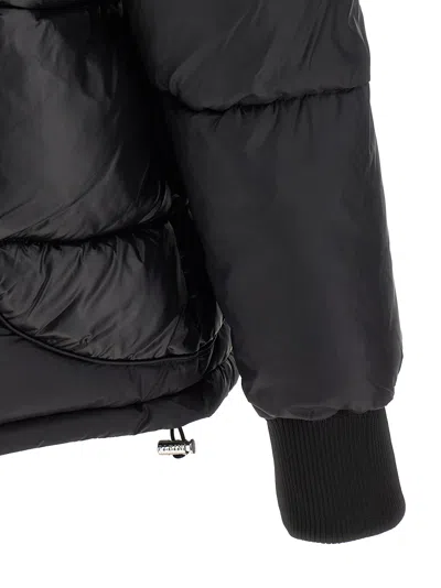 Philipp Plein Logo Patch Down Jacket Puffer Jackets Black In Black