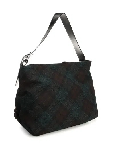 Vivienne Westwood Maxime Large Shoulder Bag Harris Tweed Check Dark-check