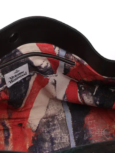 Vivienne Westwood Maxime Large Shoulder Bag Harris Tweed Check Dark-check