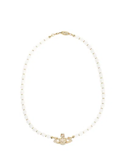 Vivienne Westwood Messaline Choker Jewelry Gold In Gold