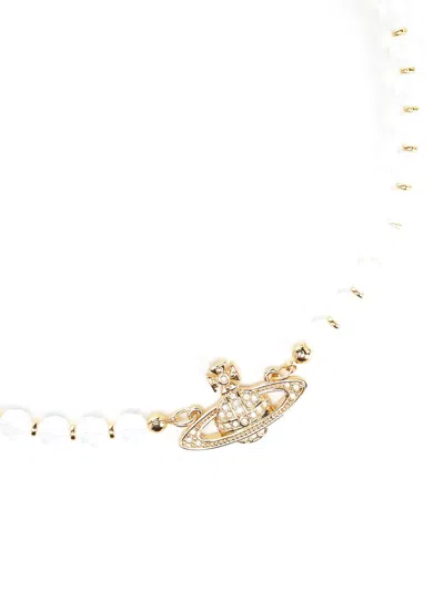 Vivienne Westwood Messaline Choker Jewelry Gold In Gold