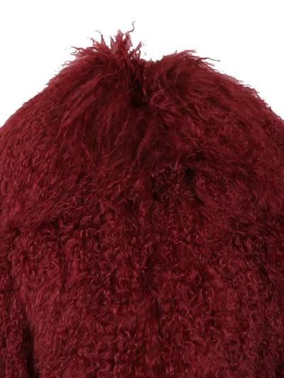 Numero Otto Mongolia Coats Bordeaux In Red