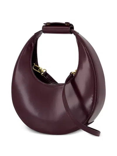 Staud Mini Moon Crescent Top-handle Shoulder Bag In Red