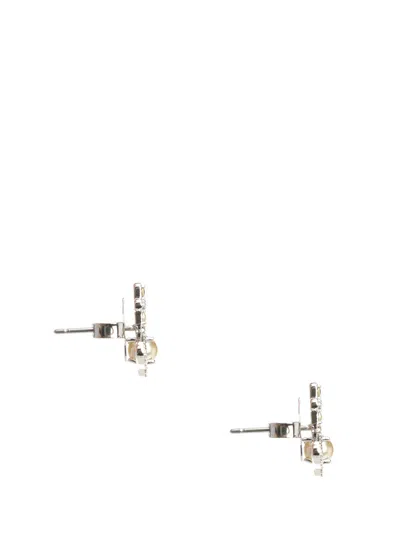 Vivienne Westwood Olympia Pearl Earrings Jewelry Silver In Gold