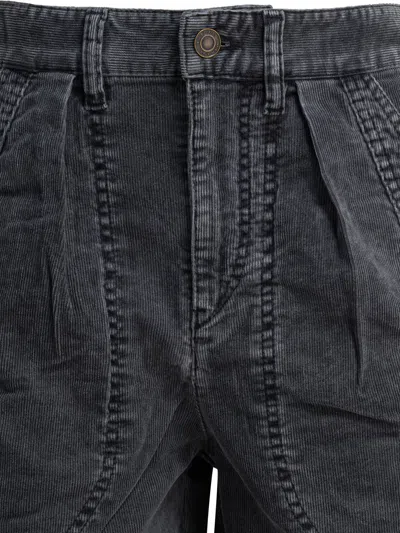 Isabel Marant Étoile Onyta Corduroy Trousers Vintage Black In Gray