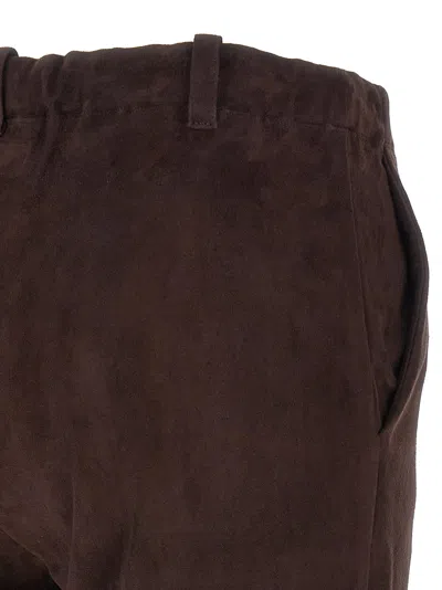 Stouls Flared Leg Trousers Belt Loops In Brown