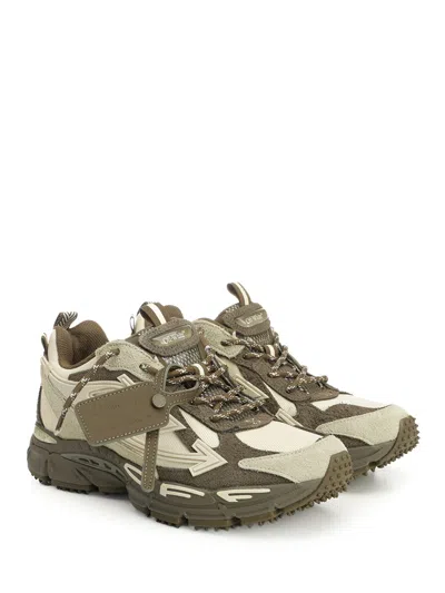 Off-white 'be Right Back' Green Leather Blend Sneakers In Multi
