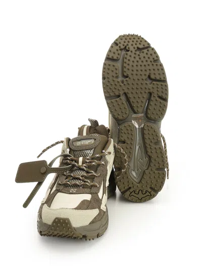 Off-white 'be Right Back' Green Leather Blend Sneakers In Multi