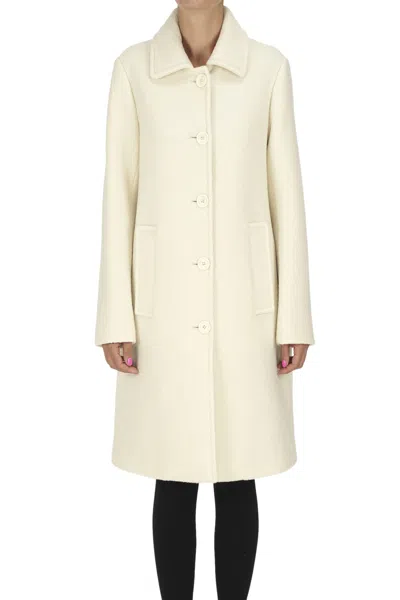 Aspesi Bouclè Wool Cloth Coat In Multi