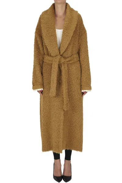 Golden Goose Journey Oversized Coat In Brown