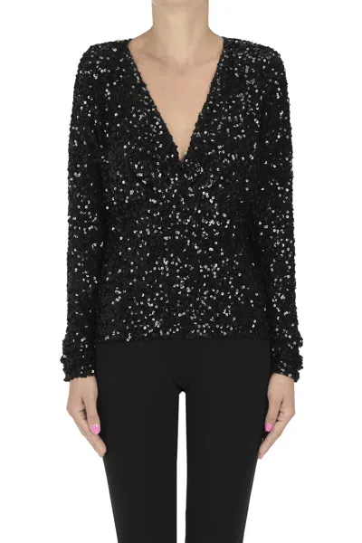 P.a.r.o.s.h Sequined Blouse In Black
