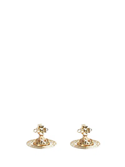 Vivienne Westwood Pina Bas Relief Earrings Jewelry Gold In Gold