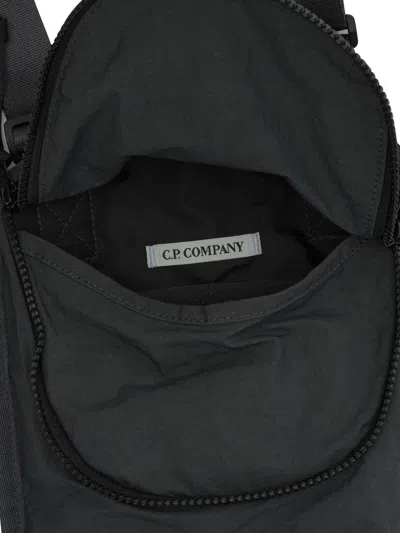 C.p. Company Plain Paper Touch Crossbody Bags Grey In Black