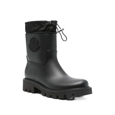 Moncler Women Kickstream Rubber Boots In Black