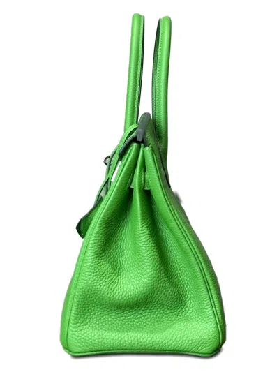 Pre-owned Hermes 2023 Birkin 30 Bag In Green