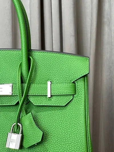 Pre-owned Hermes 2023 Birkin 30 Bag In Green