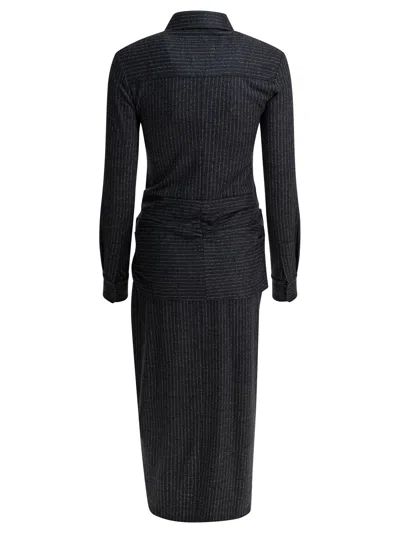 Isabel Marant Wrap Style Midi Dress With Buckle Detail In Multi