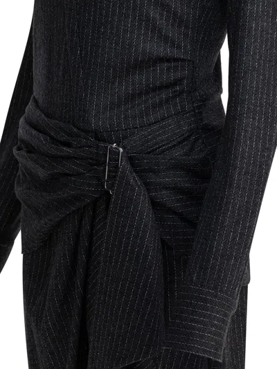Isabel Marant Wrap Style Midi Dress With Buckle Detail In Multi