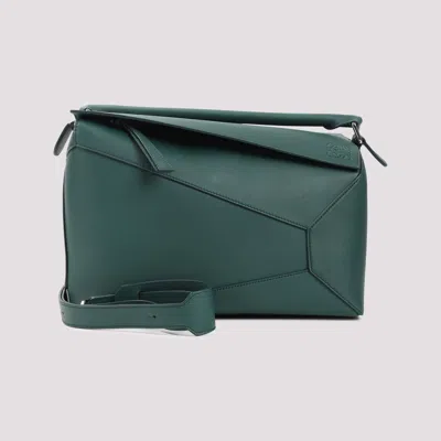 Loewe Puzzle Edge New Large Shoulder Bag Men In Green